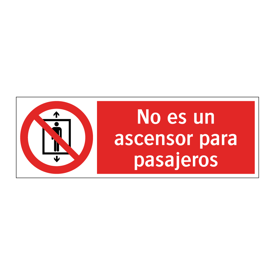 No es un ascensor para pasajeros