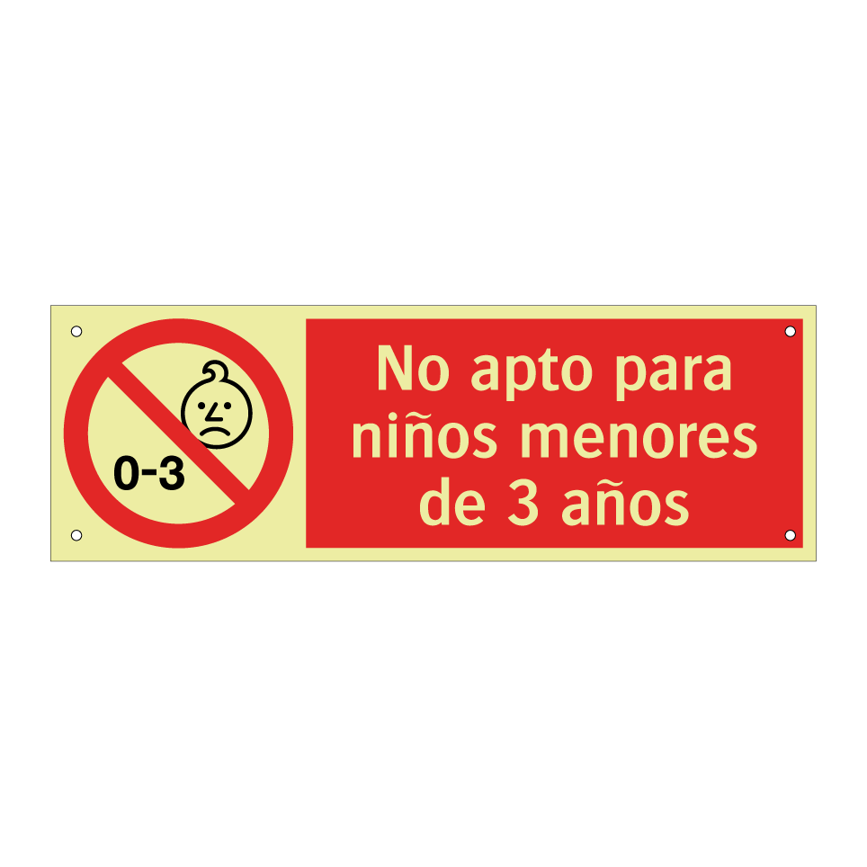 No apto para niños menores de 3 años
