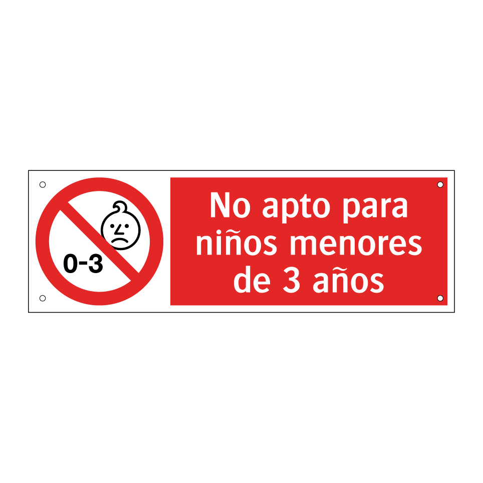 No apto para niños menores de 3 años