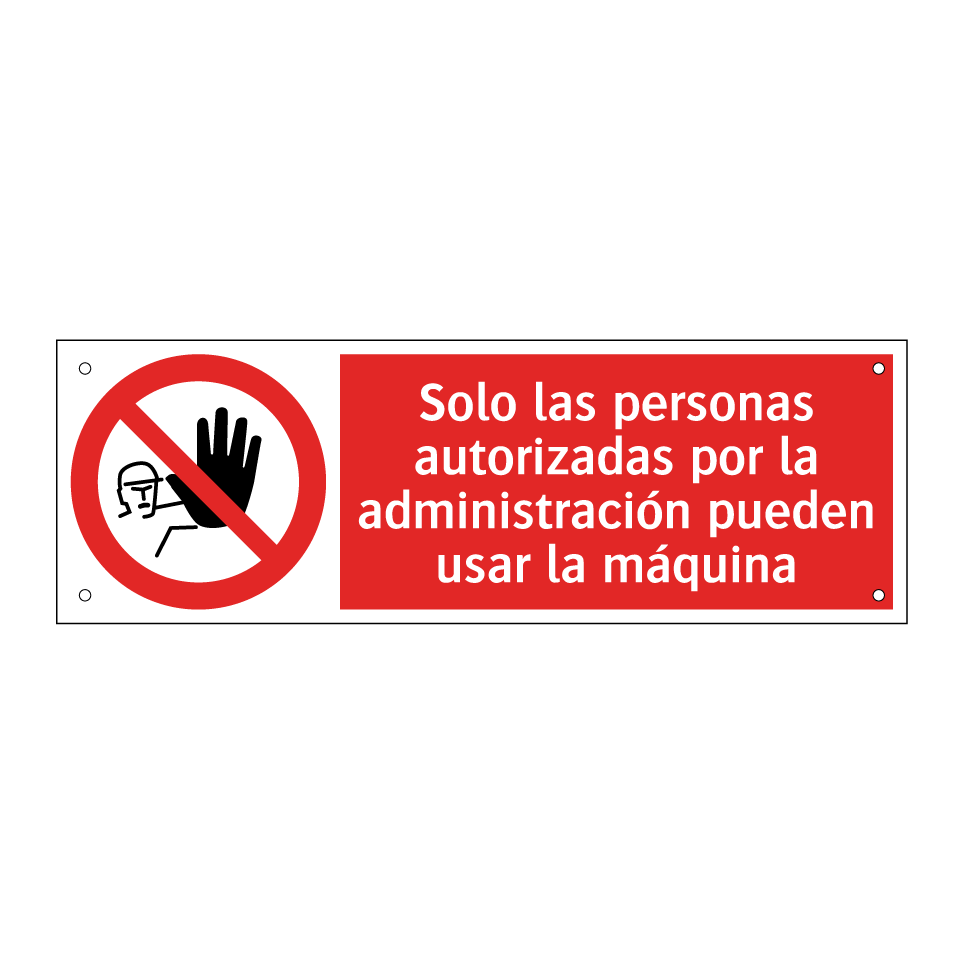 Solo las personas autorizadas por la administración pueden usar la máquina