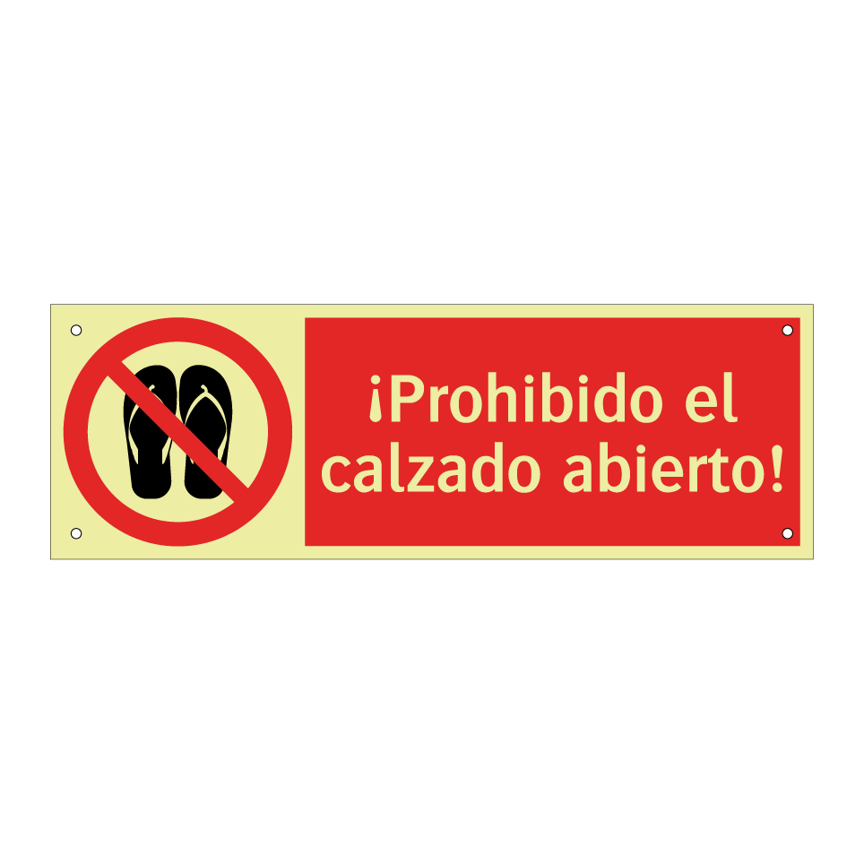 ¡Prohibido el calzado abierto!