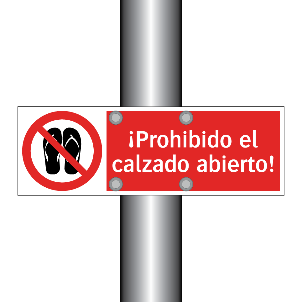 ¡Prohibido el calzado abierto!