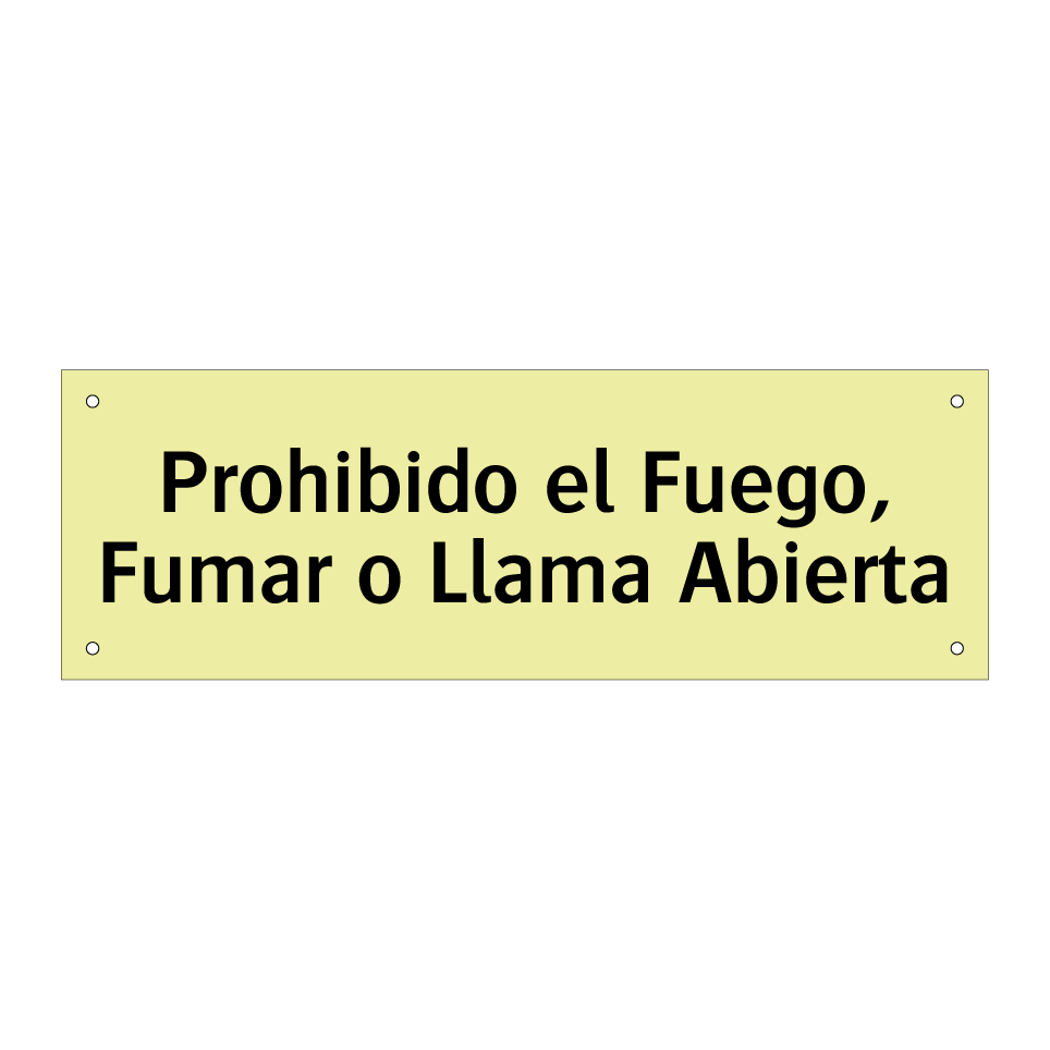 Prohibido el Fuego, Fumar o Llama Abierta