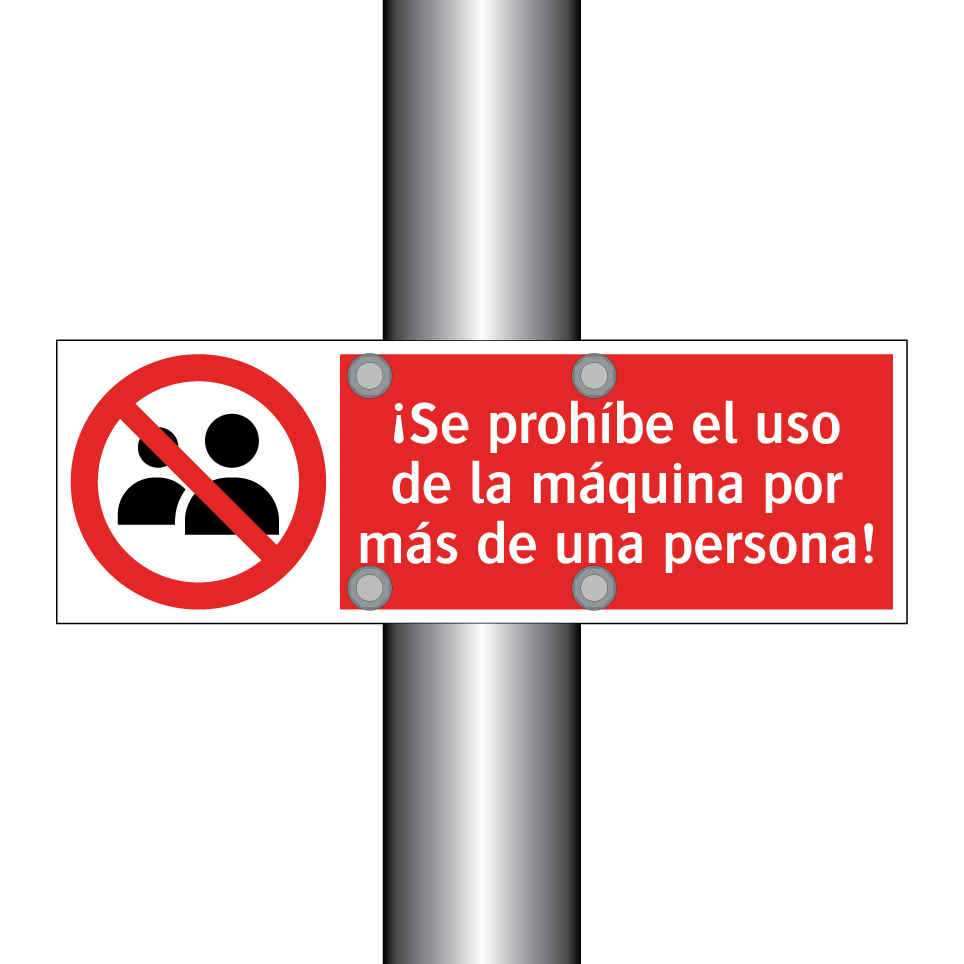 ¡Se prohíbe el uso de la máquina por más de una persona!