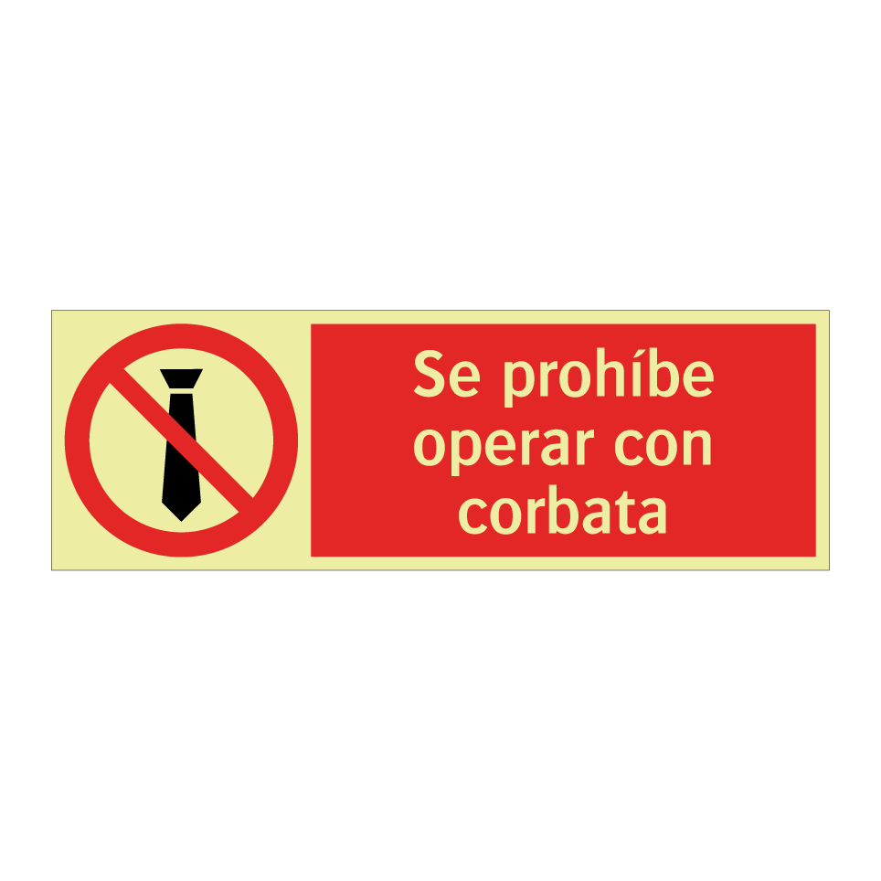 Se prohíbe operar con corbata