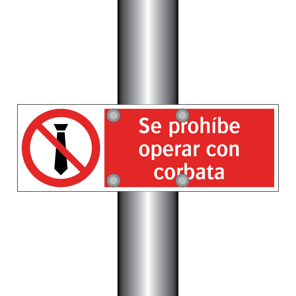 Se prohíbe operar con corbata