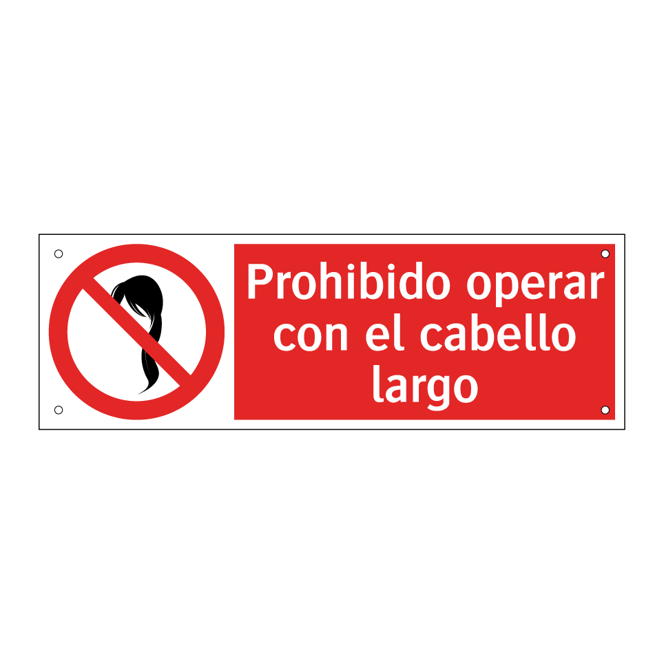 Prohibido operar con el cabello largo