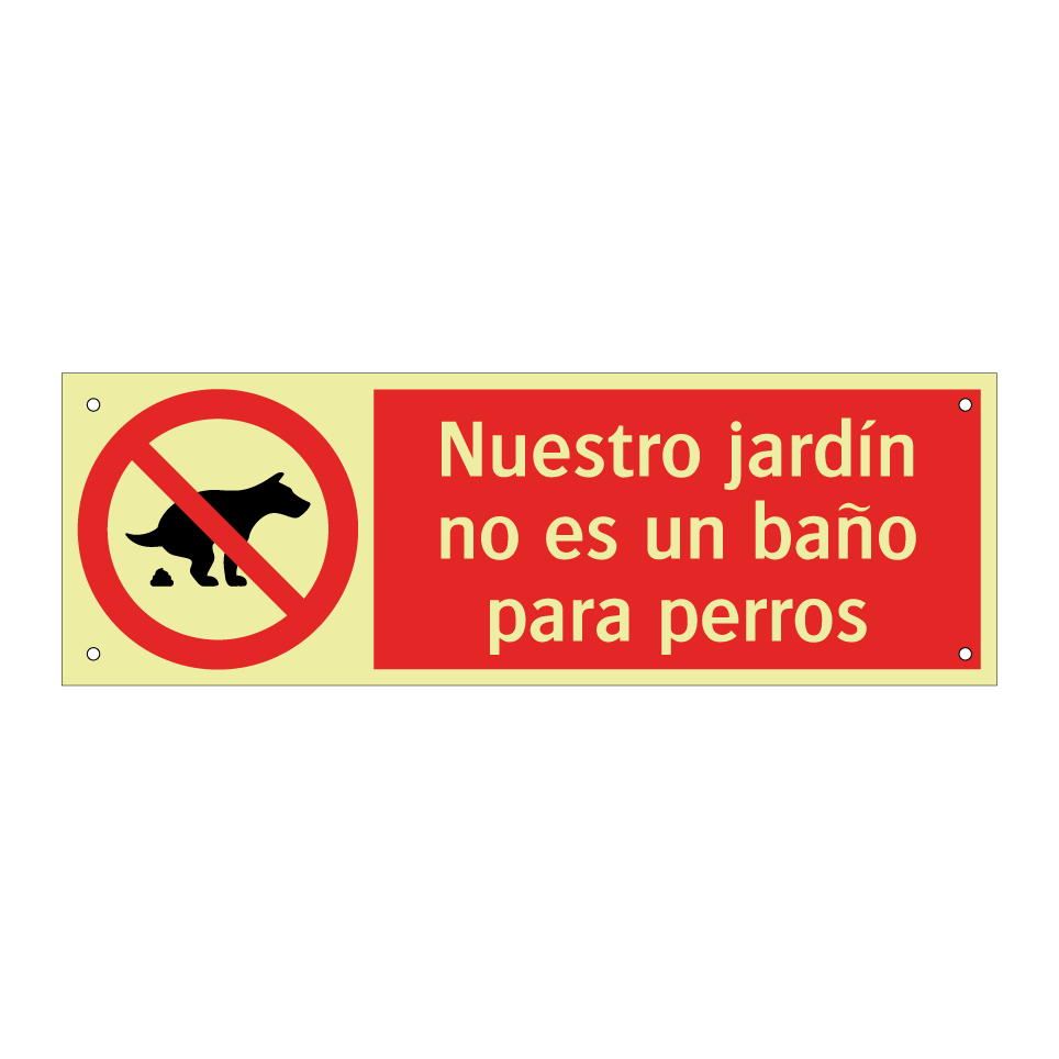 Nuestro jardín no es un baño para perros