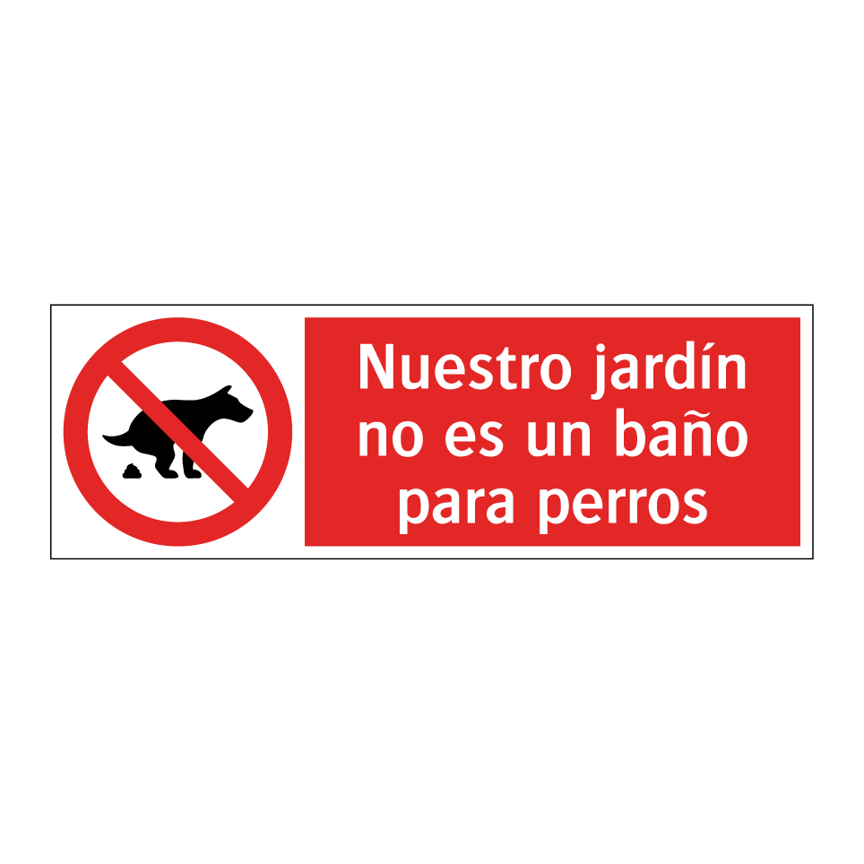 Nuestro jardín no es un baño para perros