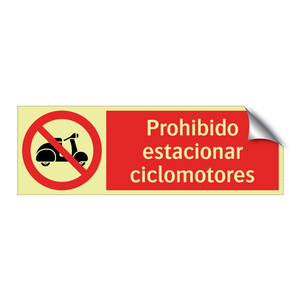 Prohibido estacionar ciclomotores
