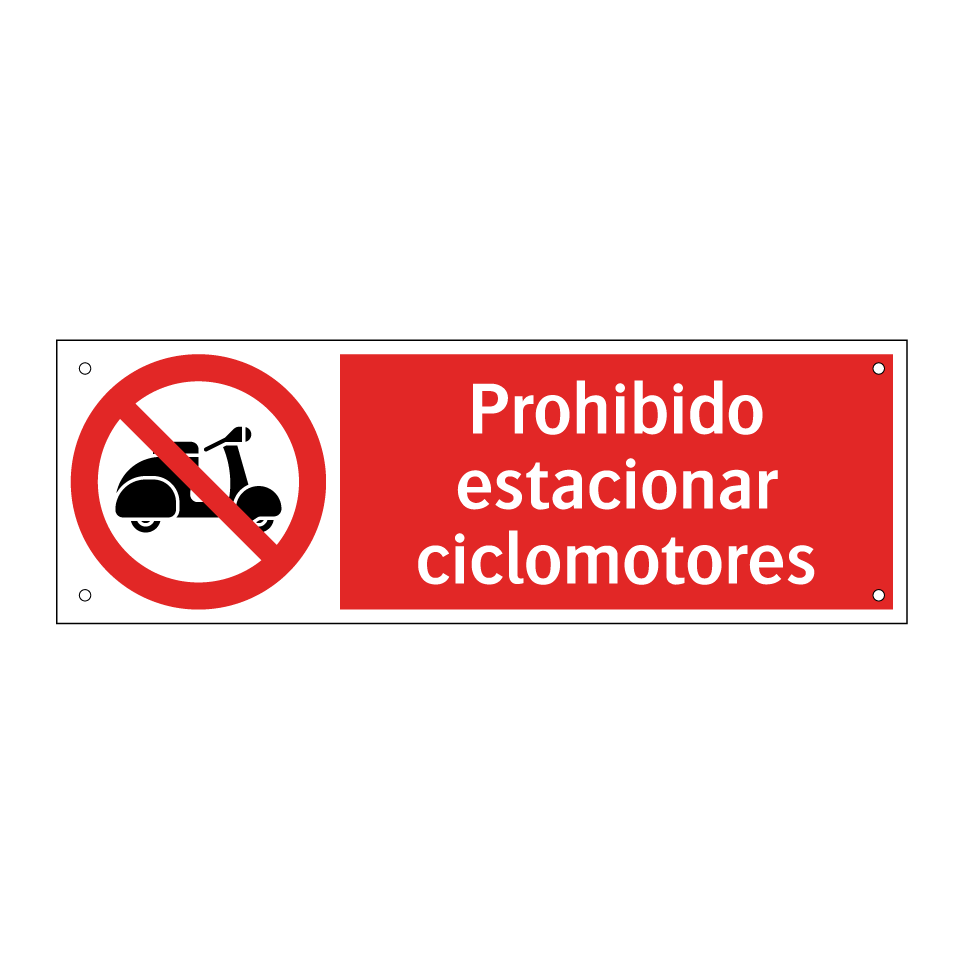Prohibido estacionar ciclomotores