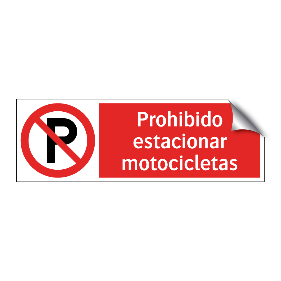 Prohibido estacionar motocicletas