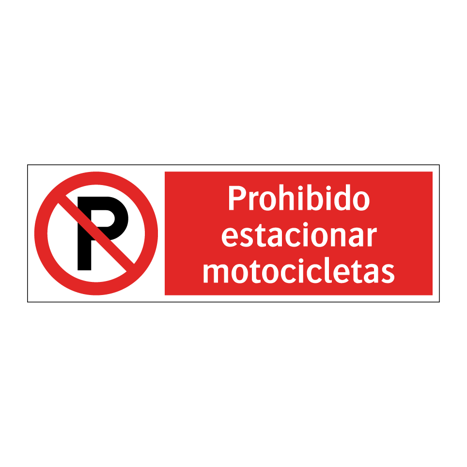 Prohibido estacionar motocicletas