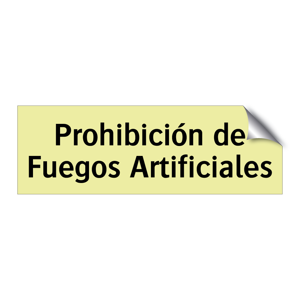 Prohibición de Fuegos Artificiales