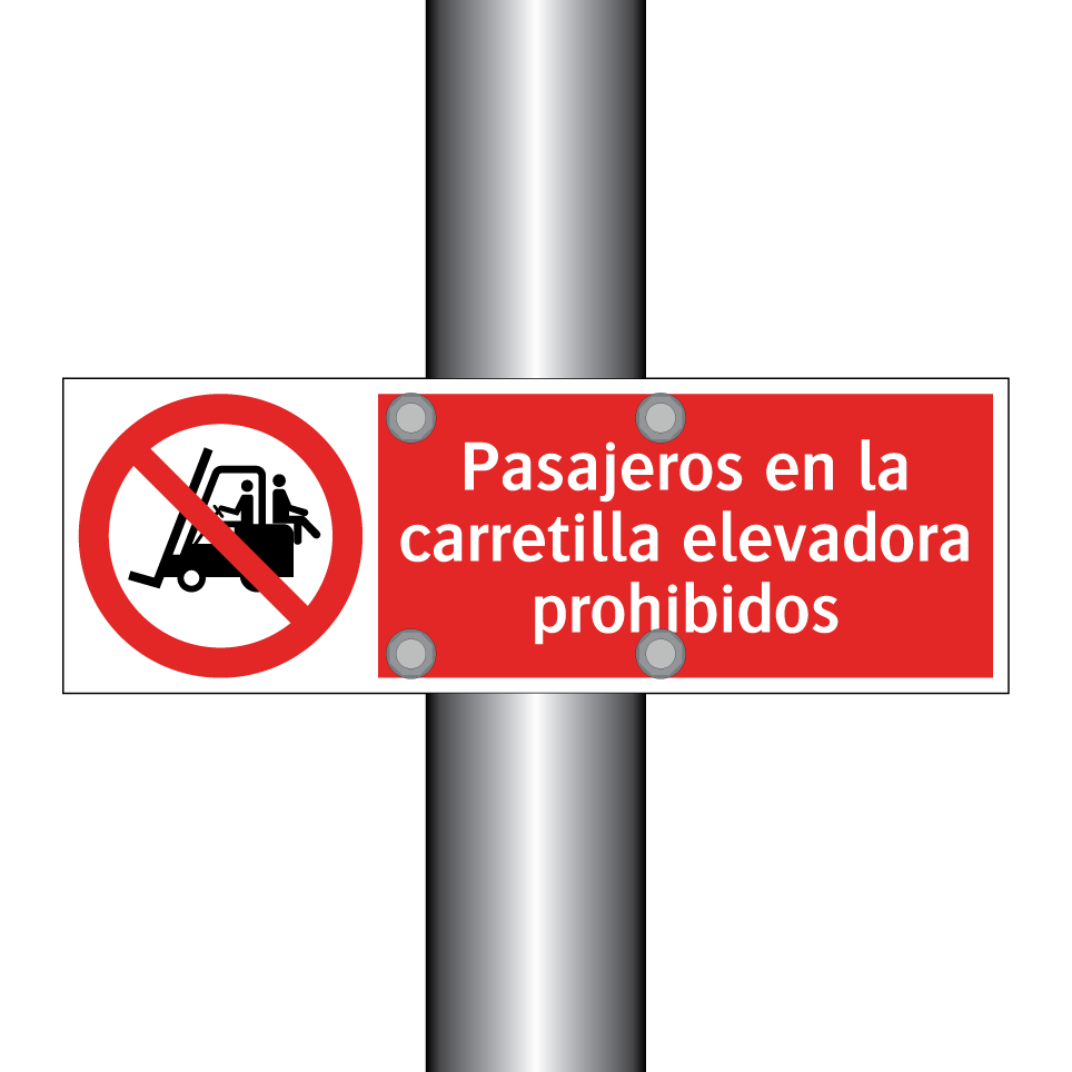 Pasajeros en la carretilla elevadora prohibidos