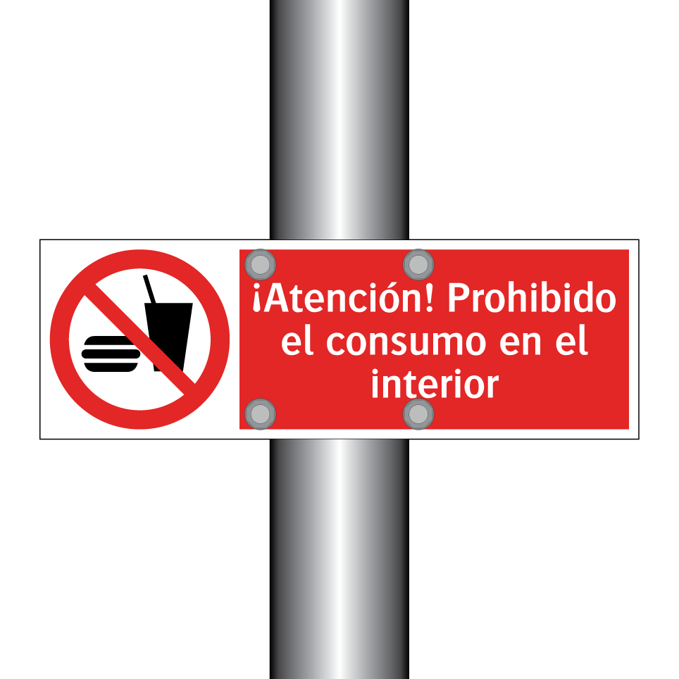 ¡Atención! Prohibido el consumo en el interior