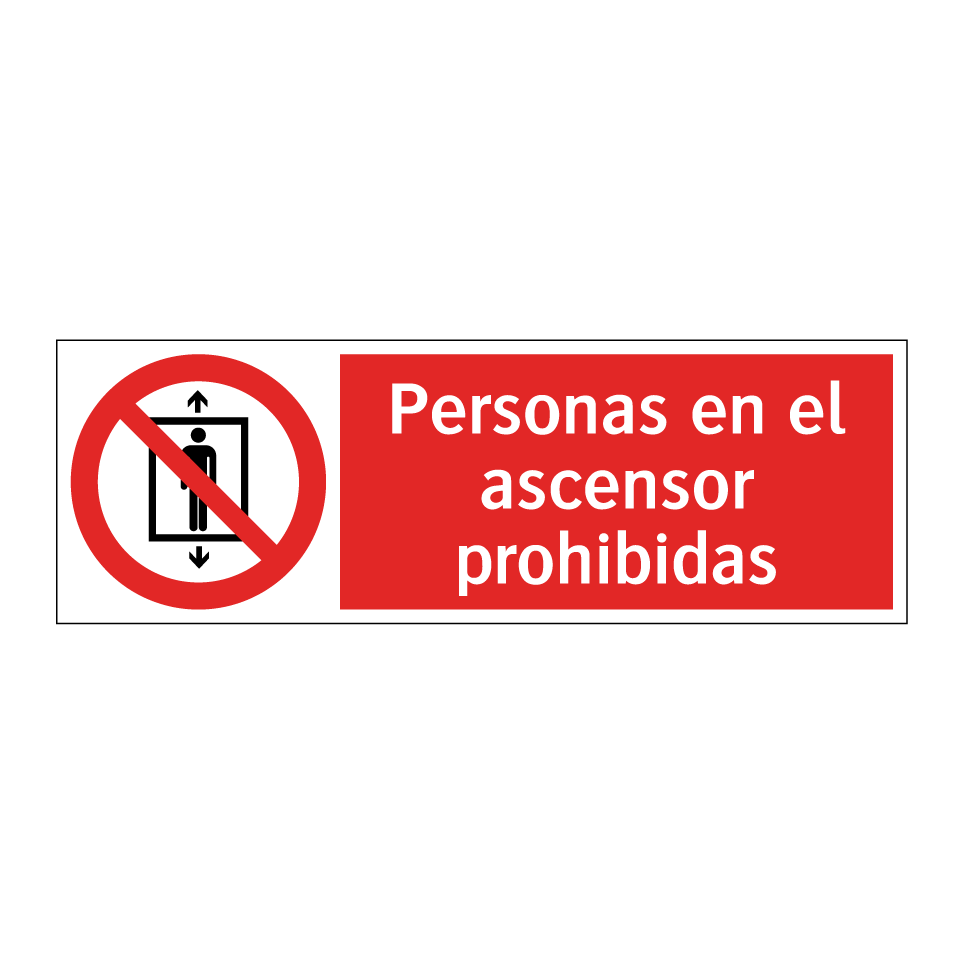 Personas en el ascensor prohibidas