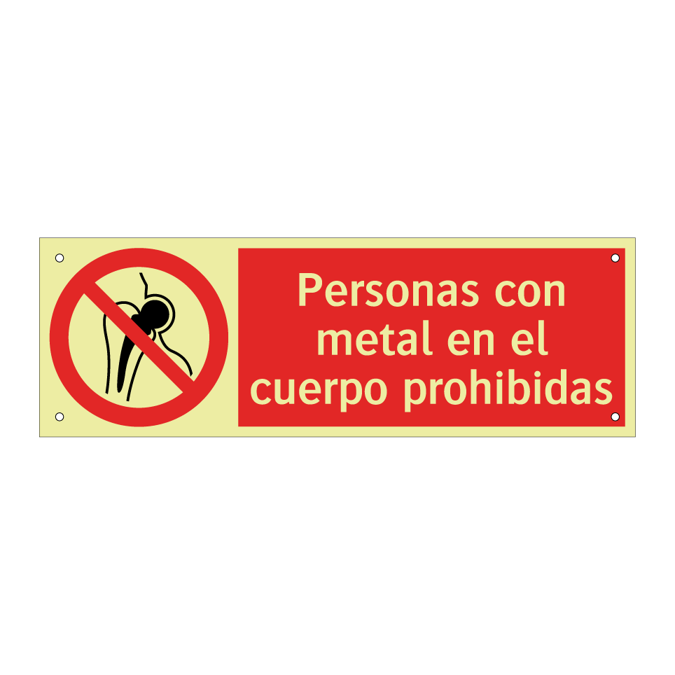 Personas con metal en el cuerpo prohibidas
