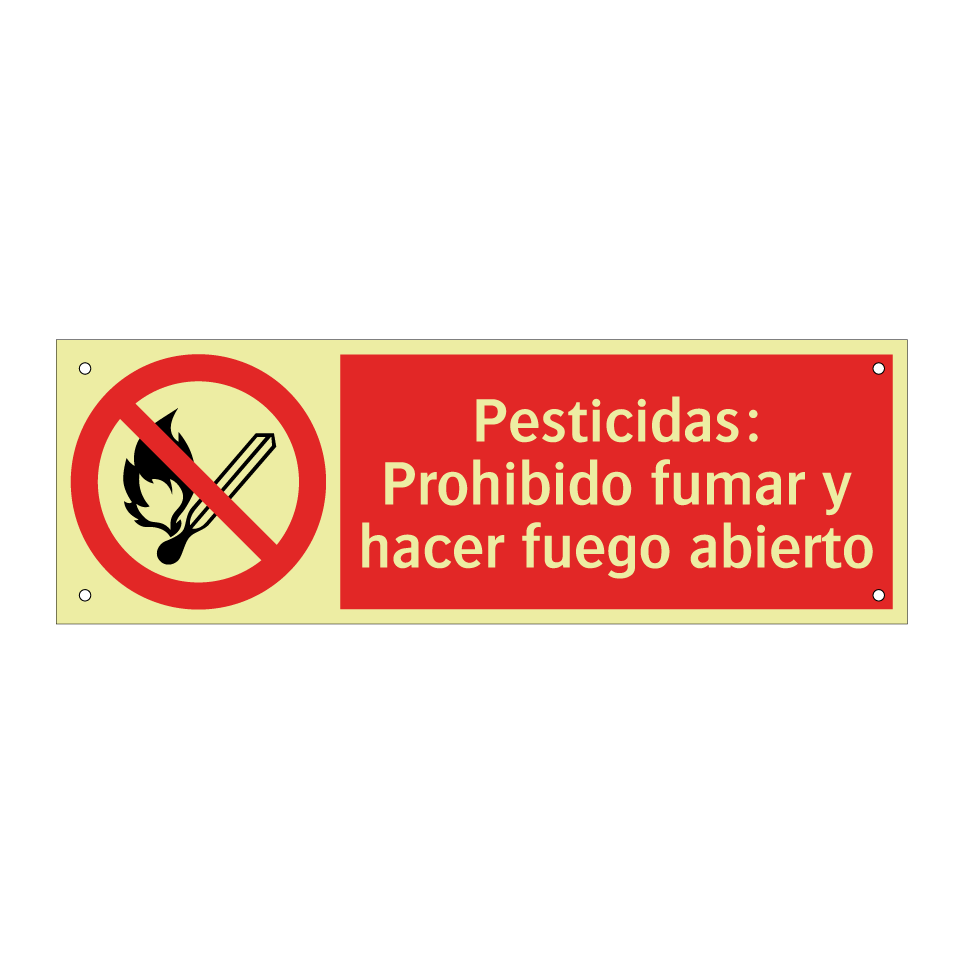 Pesticidas: Prohibido fumar y hacer fuego abierto
