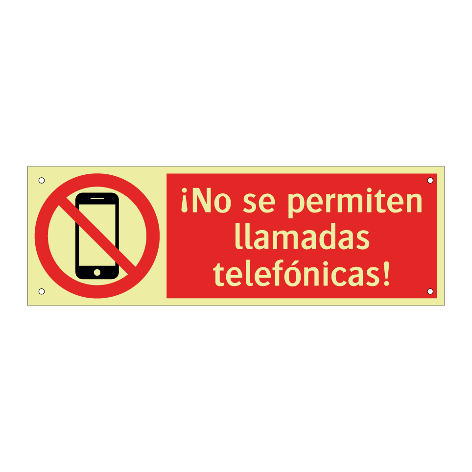 ¡No se permiten llamadas telefónicas!