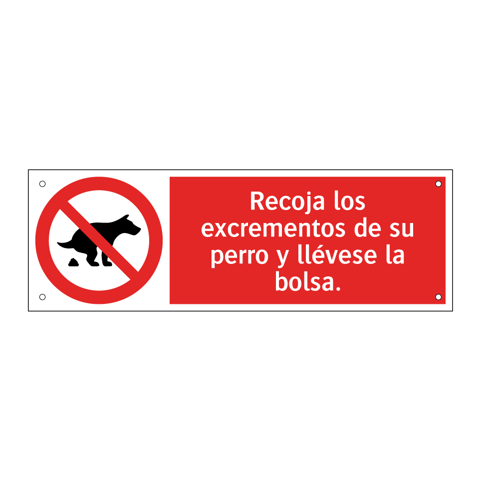 Recoja los excrementos de su perro y llévese la bolsa.
