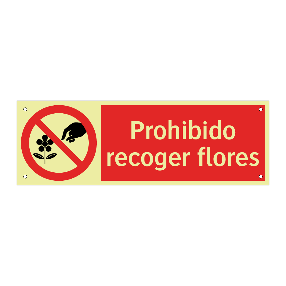 Prohibido recoger flores