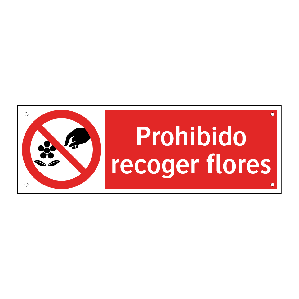 Prohibido recoger flores