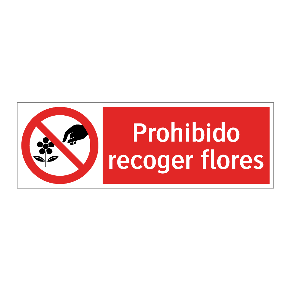 Prohibido recoger flores