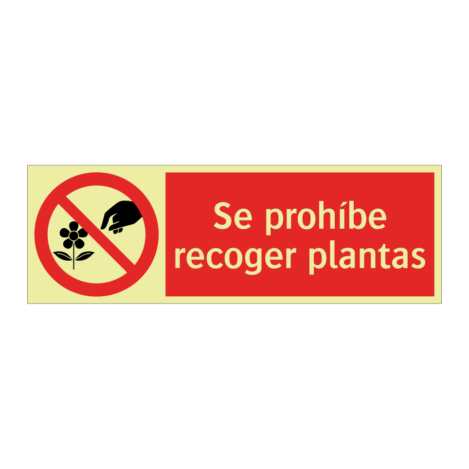 Se prohíbe recoger plantas