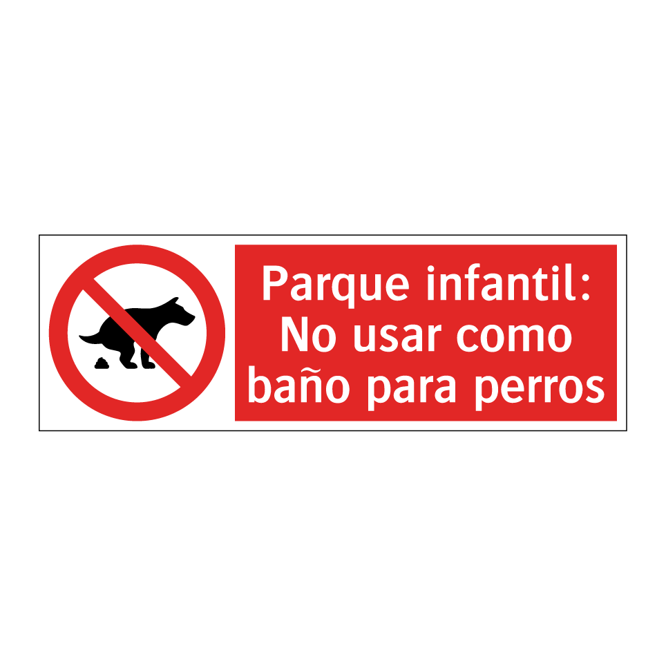 Parque infantil: No usar como baño para perros