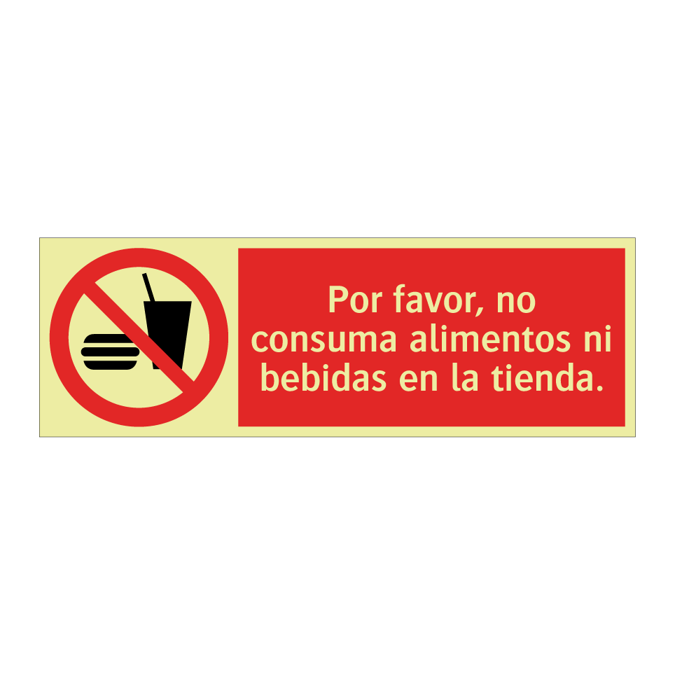 Por favor, no consuma alimentos ni bebidas en la tienda.
