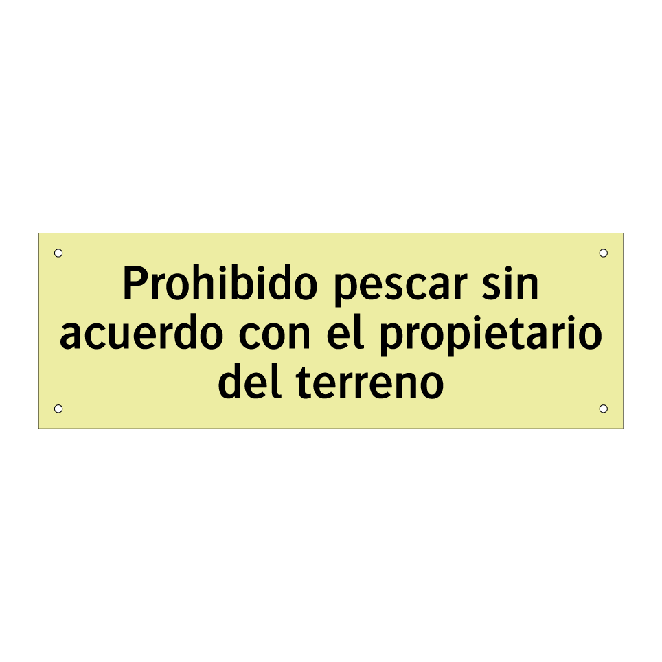 Prohibido pescar sin acuerdo con el propietario del terreno