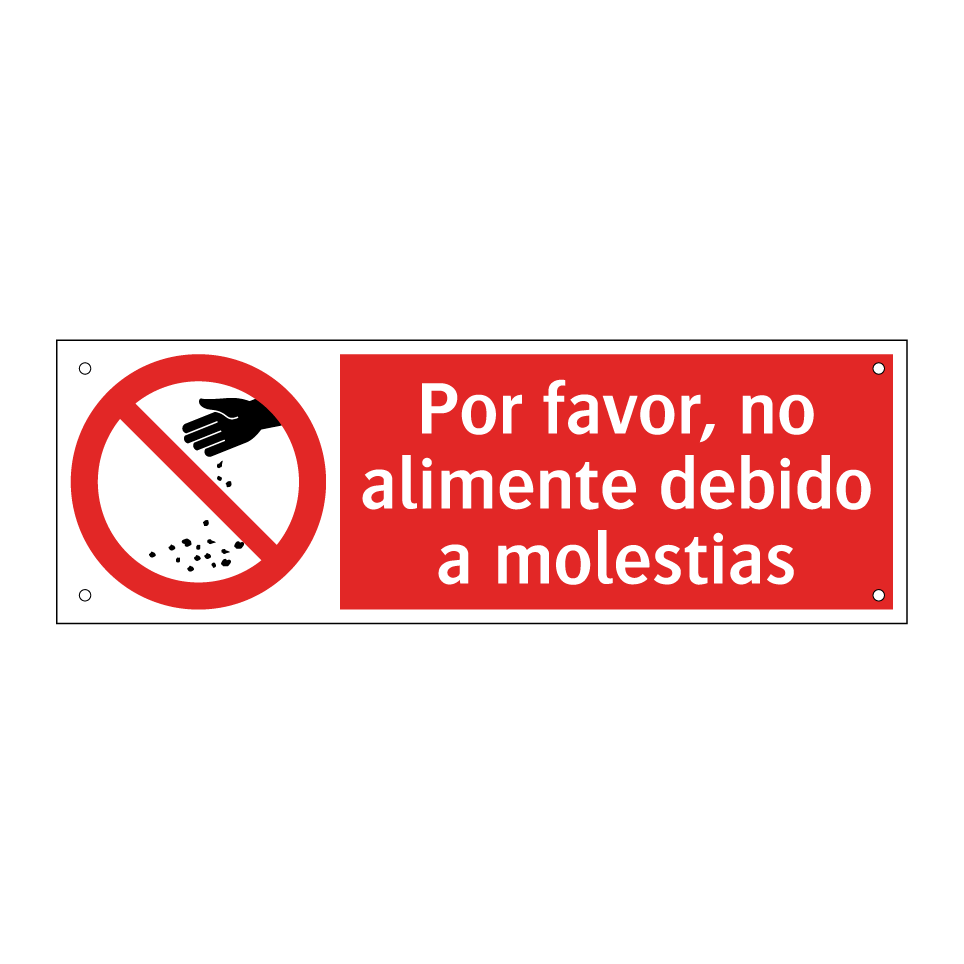 Por favor, no alimente debido a molestias