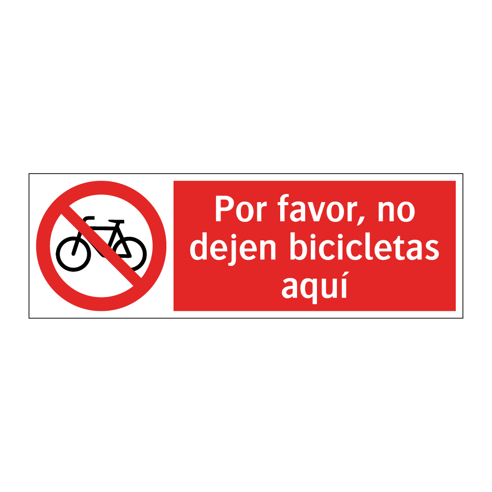 Por favor, no dejen bicicletas aquí