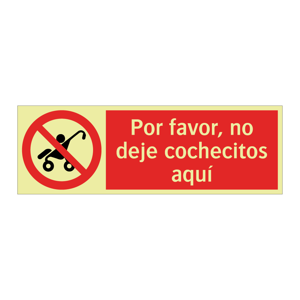 Por favor, no deje cochecitos aquí