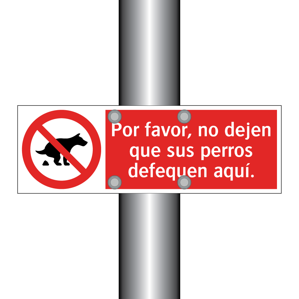 Por favor, no dejen que sus perros defequen aquí.