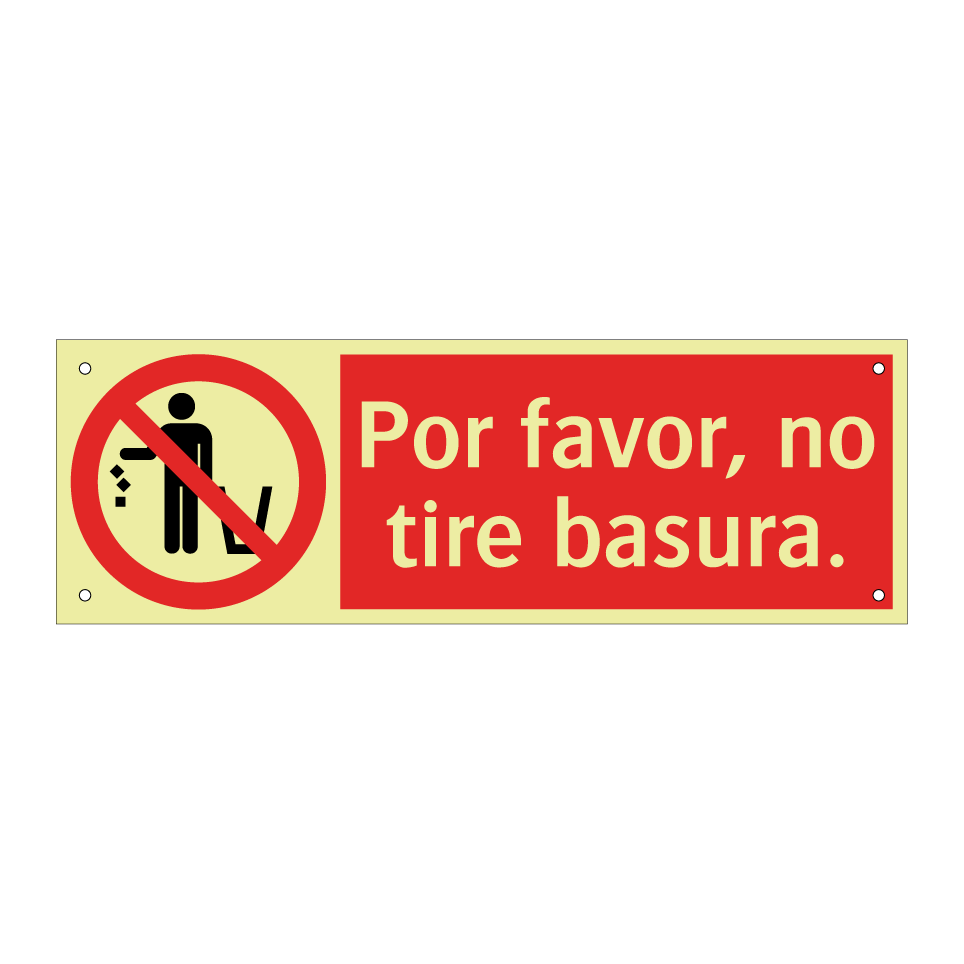 Por favor, no tire basura.