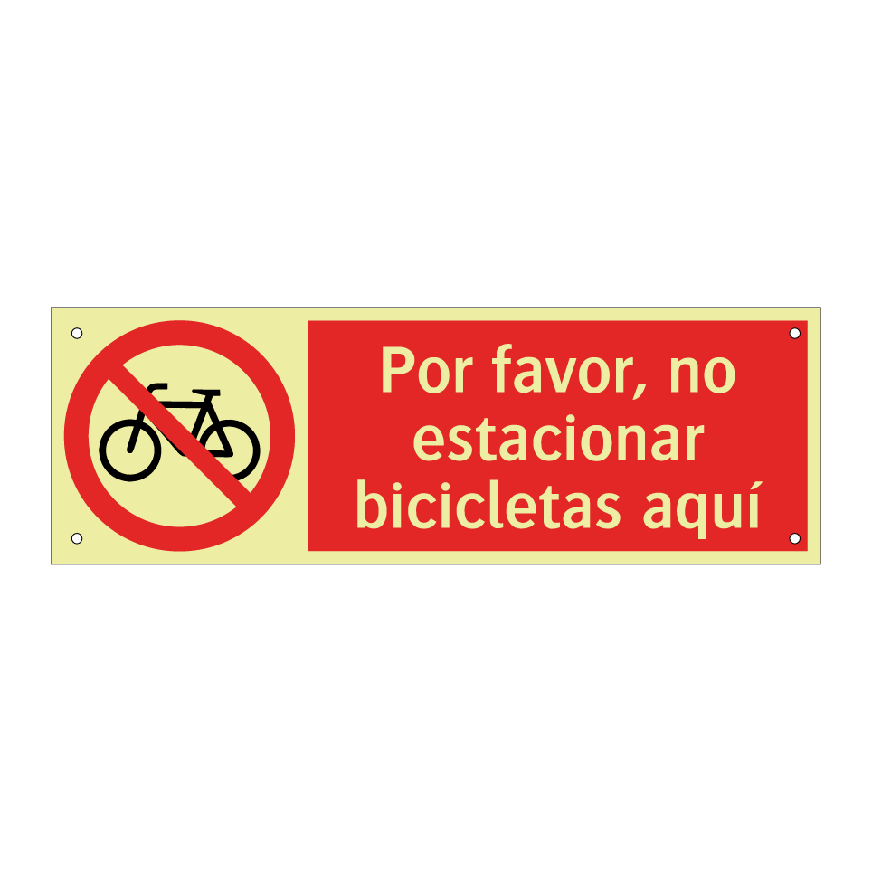 Por favor, no estacionar bicicletas aquí