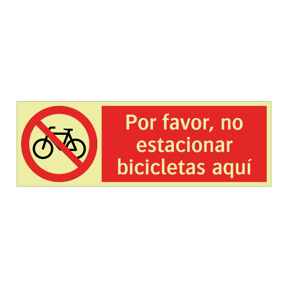 Por favor, no estacionar bicicletas aquí