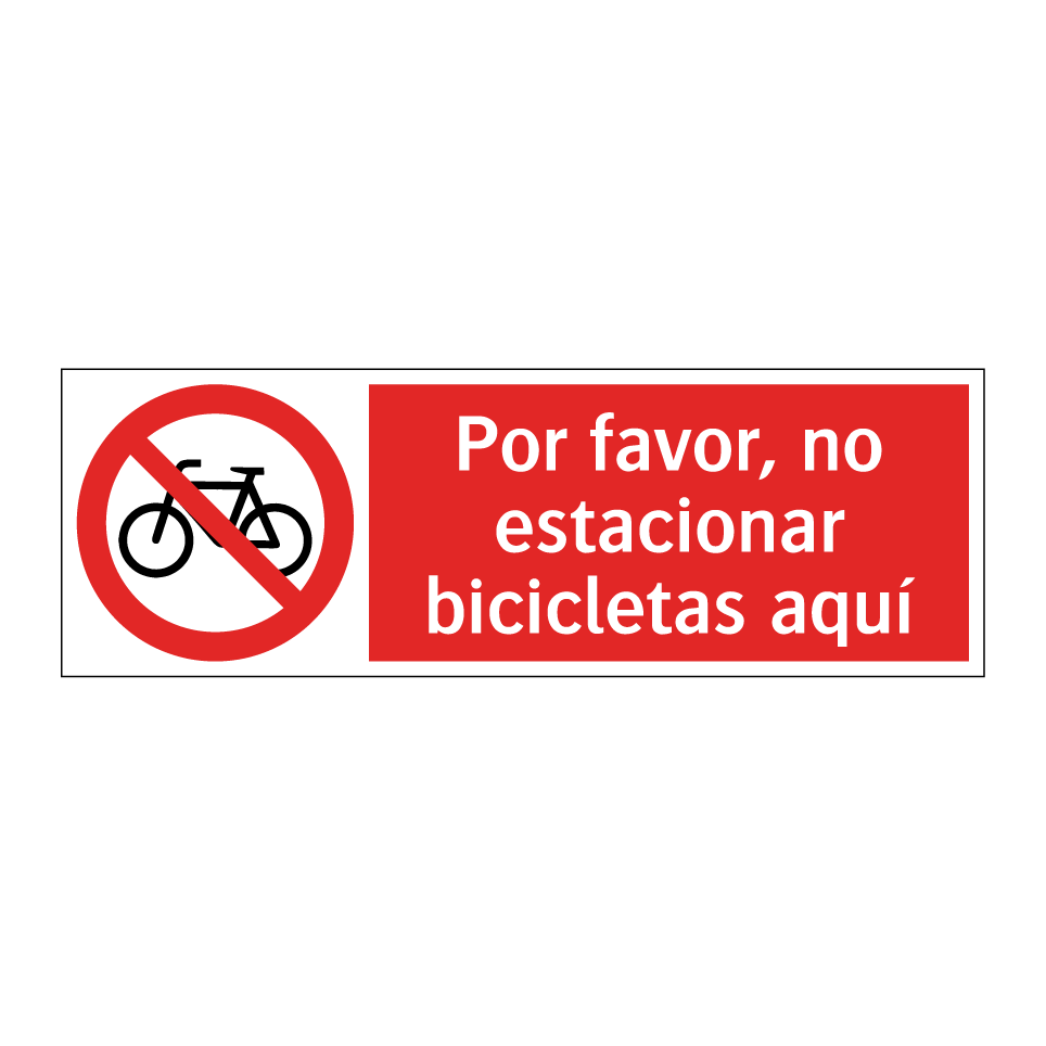 Por favor, no estacionar bicicletas aquí