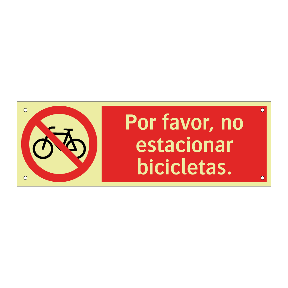 Por favor, no estacionar bicicletas.