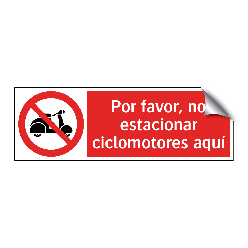 Por favor, no estacionar ciclomotores aquí