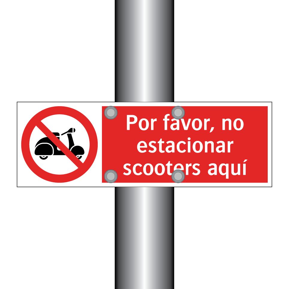 Por favor, no estacionar scooters aquí