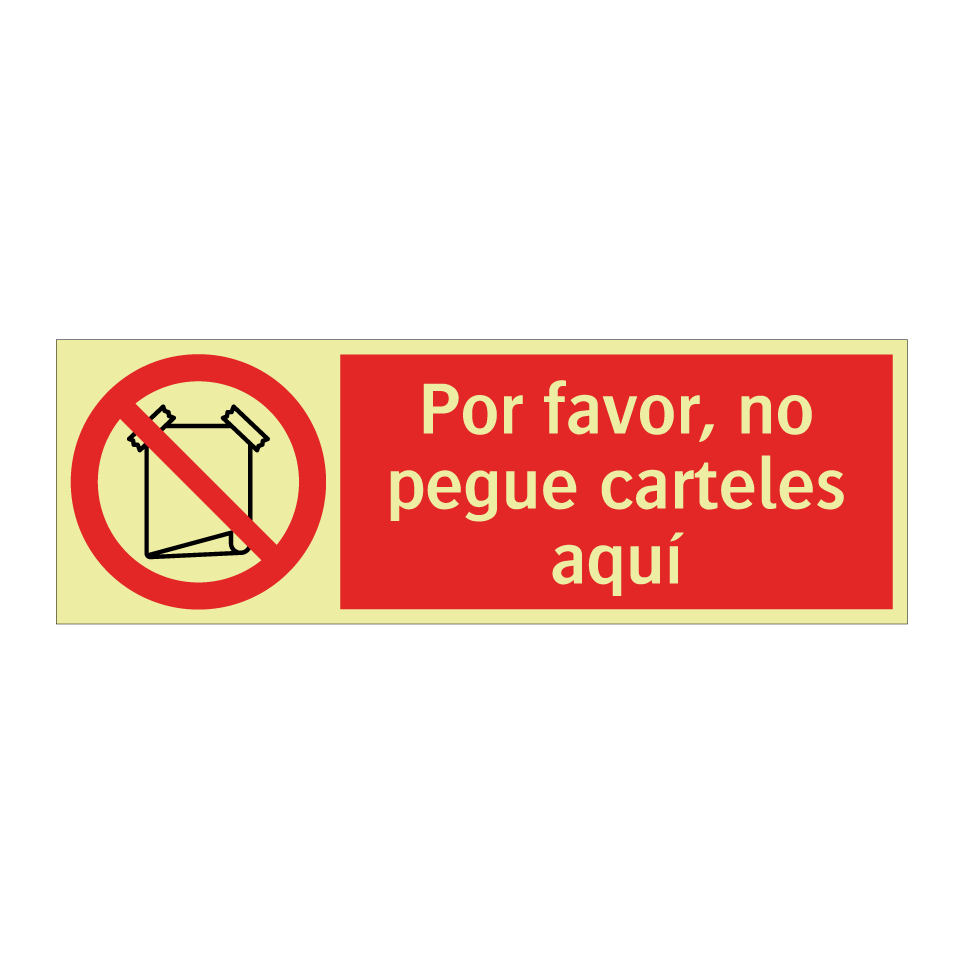 Por favor, no pegue carteles aquí