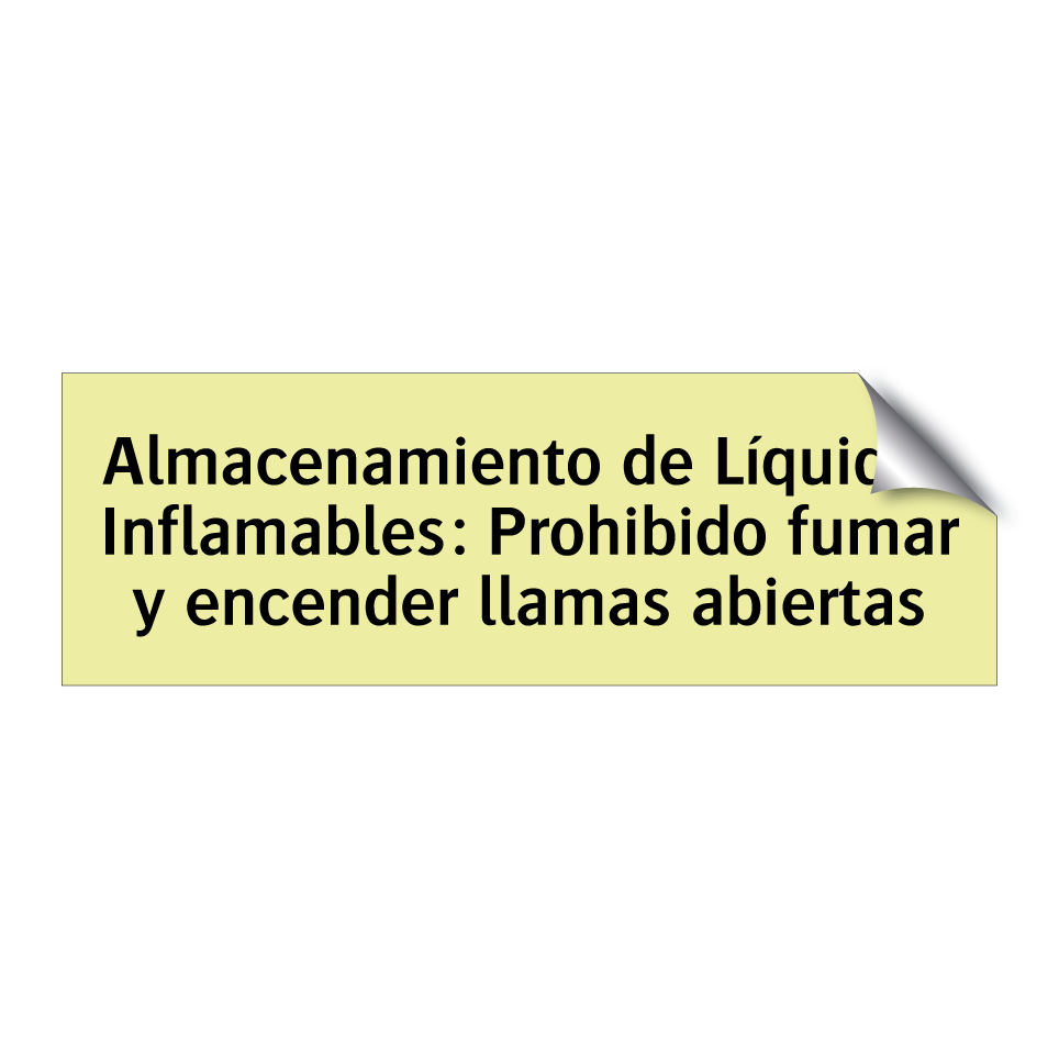 Almacenamiento de Líquidos Inflamables: Prohibido fumar y encender llamas abiertas