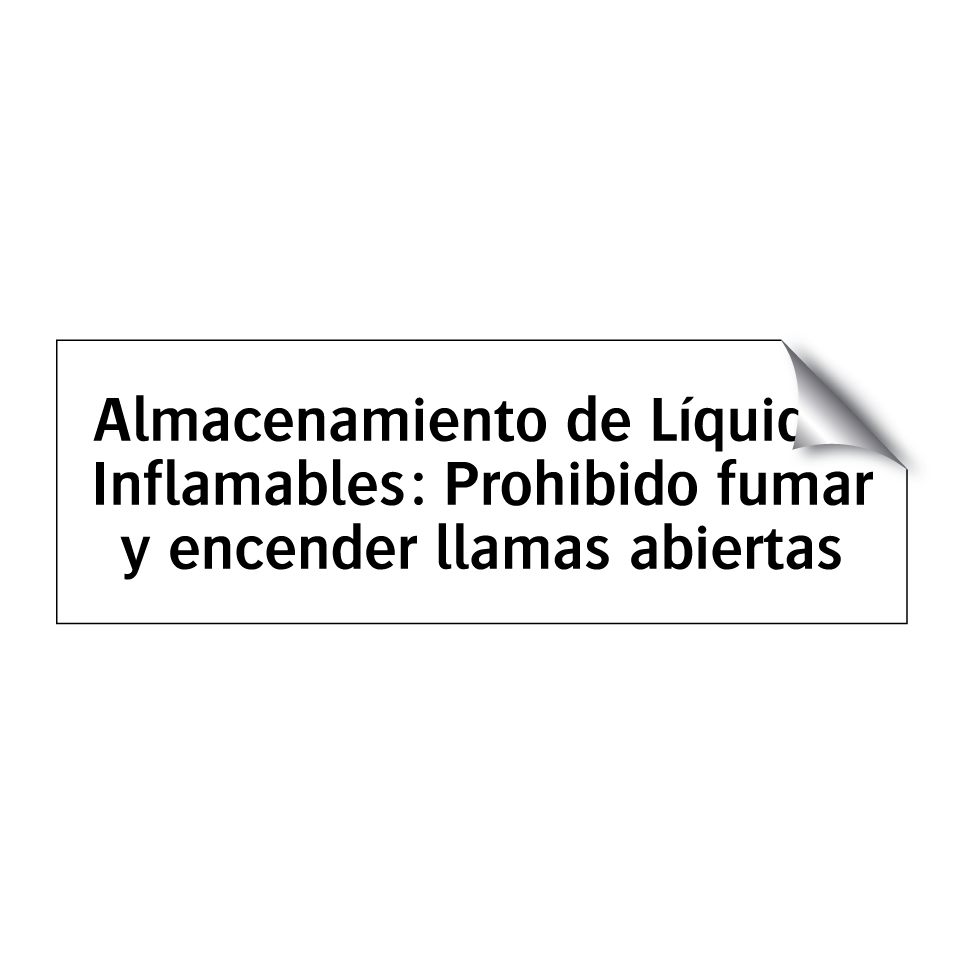 Almacenamiento de Líquidos Inflamables: Prohibido fumar y encender llamas abiertas