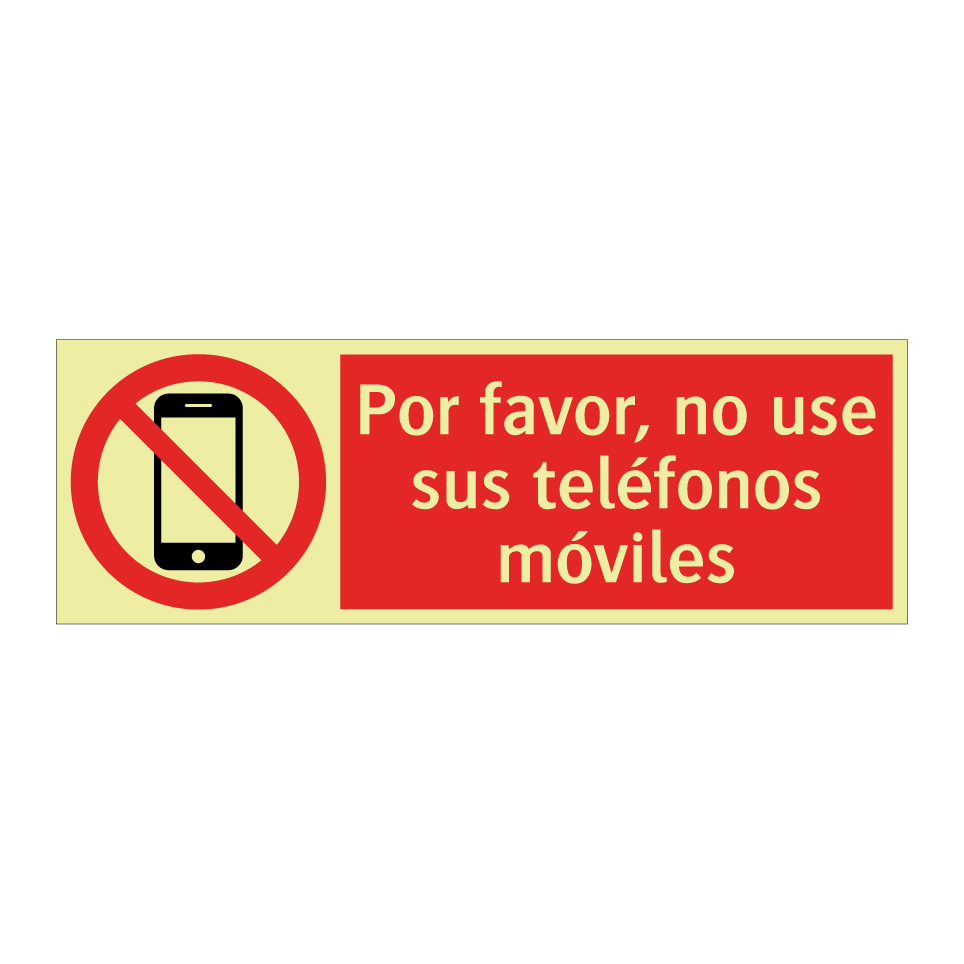 Por favor, no use sus teléfonos móviles