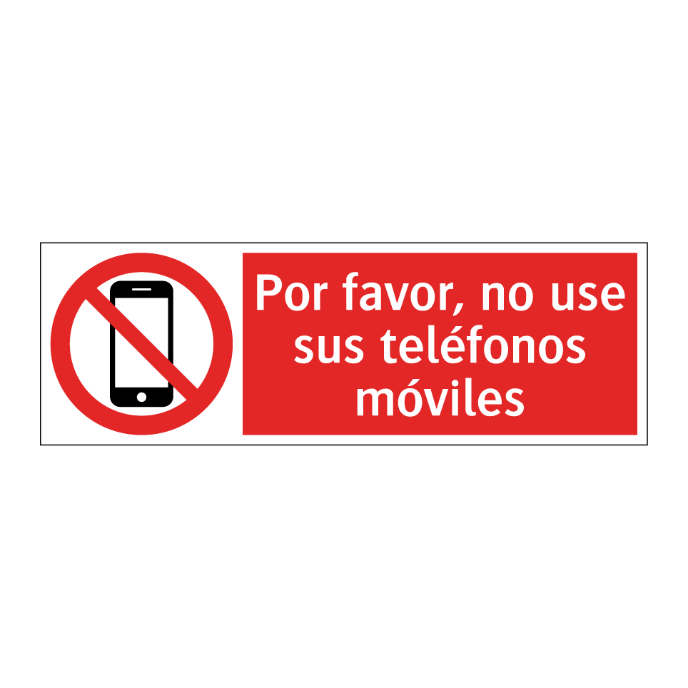 Por favor, no use sus teléfonos móviles