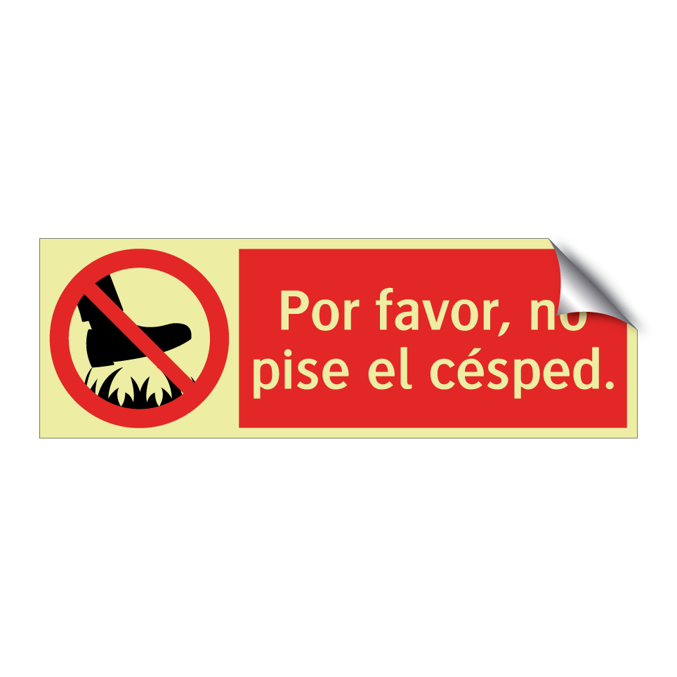 Por favor, no pise el césped.