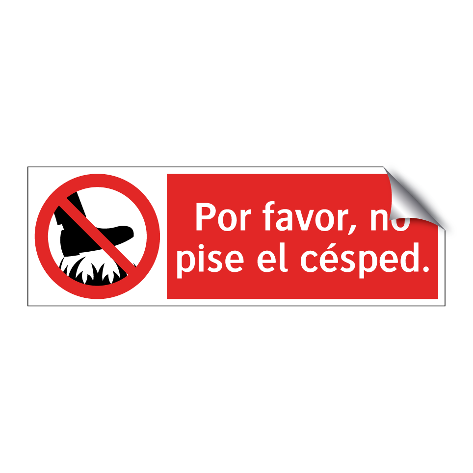 Por favor, no pise el césped.